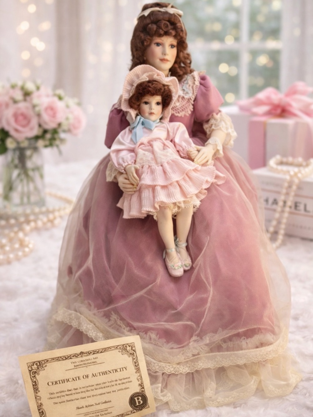 Paradise Galleries Timeless Love Doll Porcelain Collector Doll Mother & Child